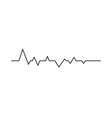 heart beat line isolated icons on white vector image
