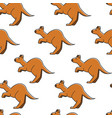 kangaroo australian symbol seamless pattern wild vector image