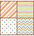 set of seamless colorful patterns for easter eggs vector image