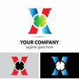 abstract logo icon for letter x vector image