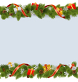 christmas border with gifts vector image