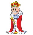 King holding sceptre Royalty Free Vector Image