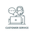 supportcustomer serviceman line icon vector image