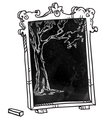 chalkboard with a tree vector image