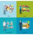 flat profession set vector image vector image