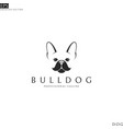 french bulldog logo template vector image