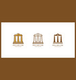 isolated pillar icon history element can be used vector image vector image
