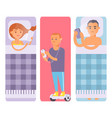 people and gadgets concept busy person smart vector image