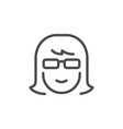 woman clerk line outline icon vector image