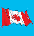 canadian artistic brush stroke waving flag vector image vector image