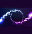 circle lightnings template with sparks vector image