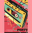 colorful funky party poster design template vector image vector image