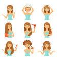 health hairs protection teen washing face vector image