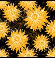 seamless pattern with yellow flowers vector image