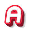 3d bold funny letter a heavy type for modern vector image vector image
