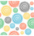 colorful stylized ethnic sun seamless vector image