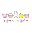 friends not food vector image