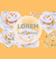 roses flowers watercolor decor vintage yellow vector image vector image