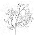 sketch with decorative tree vector image