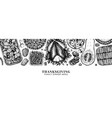 thanksgiving food banner design with roasted vector image vector image