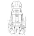 train eps10 format created 3d wire vector image vector image
