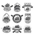 vintage monochrome labels for dangerous water vector image vector image