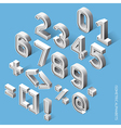 isometric alphabets vector image vector image
