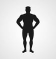 silhouette of sporting men vector image vector image