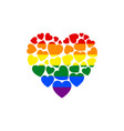symbol heart with flag lgbt pride vector image