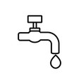 water faucet and drop line style vector image