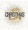 christmas greeting on hand drawn background retro vector image vector image