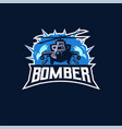 helicopter mascot logo design with modern vector image