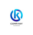 letter k logo design template vector image