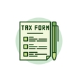 tax form green icon vector image
