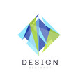 abstract logo design from geometric figures vector image