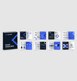 dark blue brand guidelines template brand manual vector image