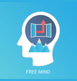 free mind concept modern gradient flat vector image vector image
