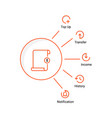 red line minimalism icon flat infographic vector image vector image