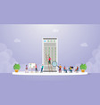 server monitoring analysis service team vector image