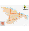 simple street map of the city little rock vector image vector image