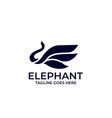 elephant silhouette design concept template vector image