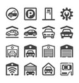 garage icon vector image vector image