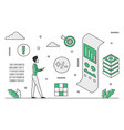 data analytics processing system vector image vector image
