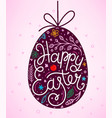happy easter lettering inscription eggs vector image vector image