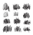 scribble brush strokes set logo design vector image vector image