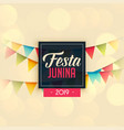 2019 festa junina celebration background design vector image vector image