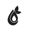 flat icon in black and white eco water vector image
