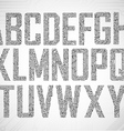 set of circuit board style letters vector image
