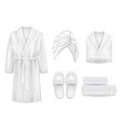 spa clothing mock up set vector image