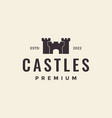 hipster simple castle monument logo design vector image vector image